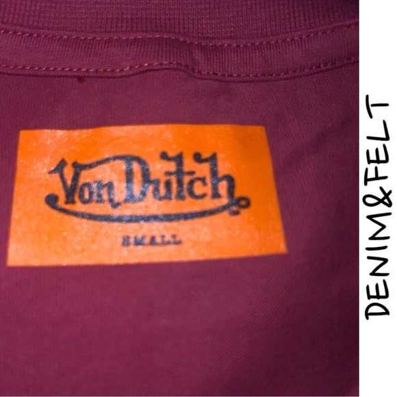 Von Dutch Men's Red Wine "KEEP AN EYE OUT" Eyeball
Graphic Tee/T-Shirt | NEW/NWT - Picture 6 of 7